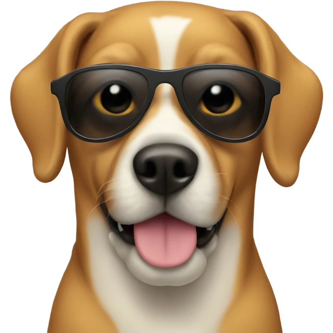 Dog with sunglasses emoji