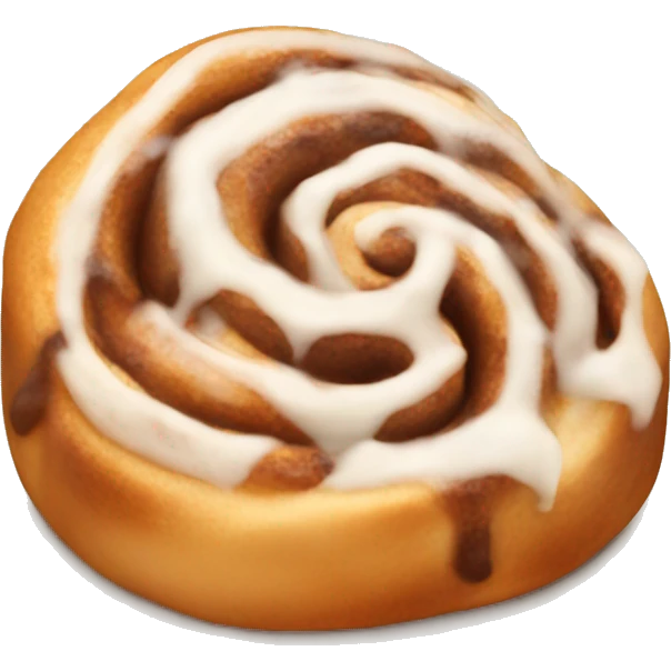 Cinnamon roll with icing  emoji