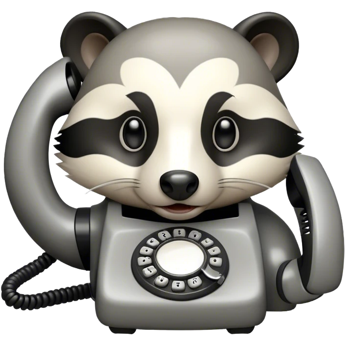 badger on a corded phone emoji