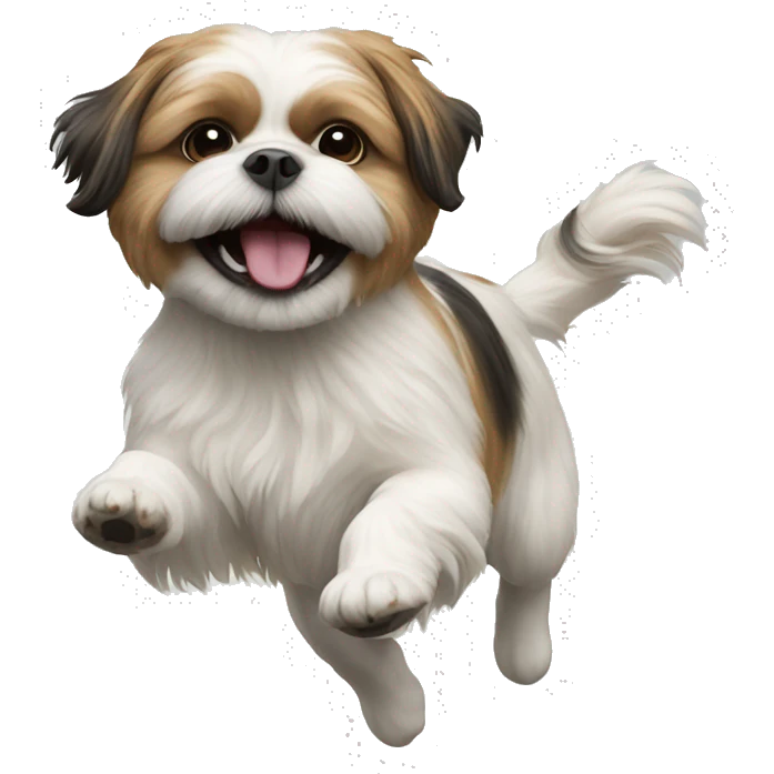 Jumping shi tzu emoji