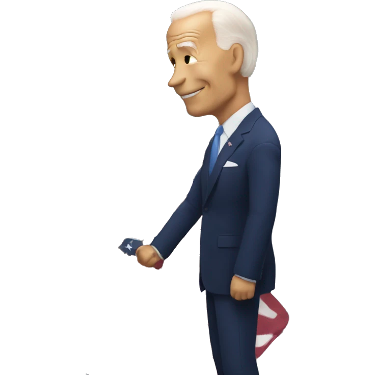 biden handing us flag emoji