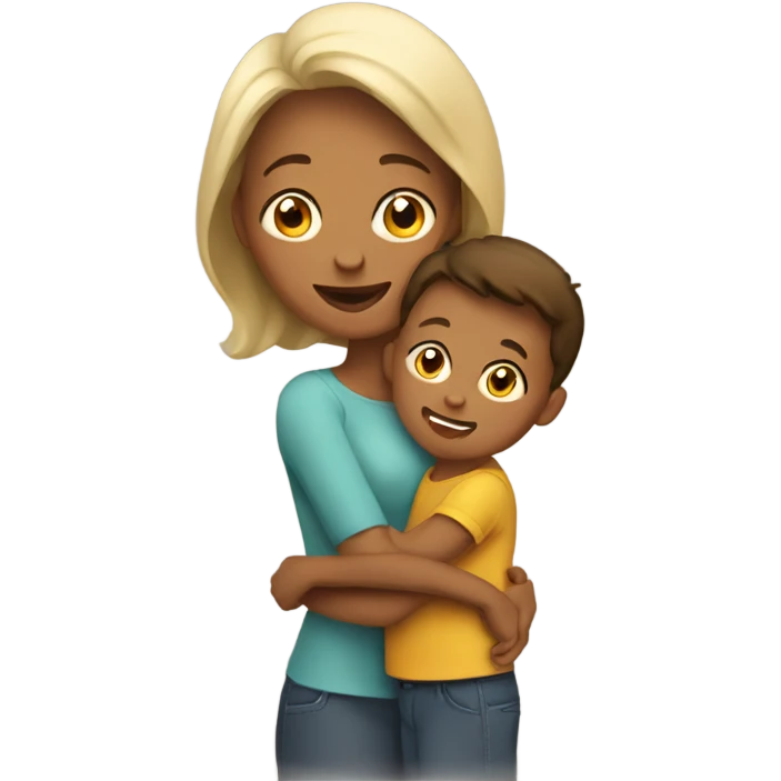 A mother with her boy emoji