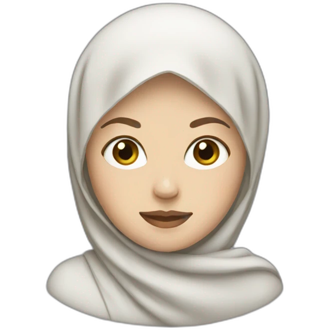 white woman wearing a hijab emoji