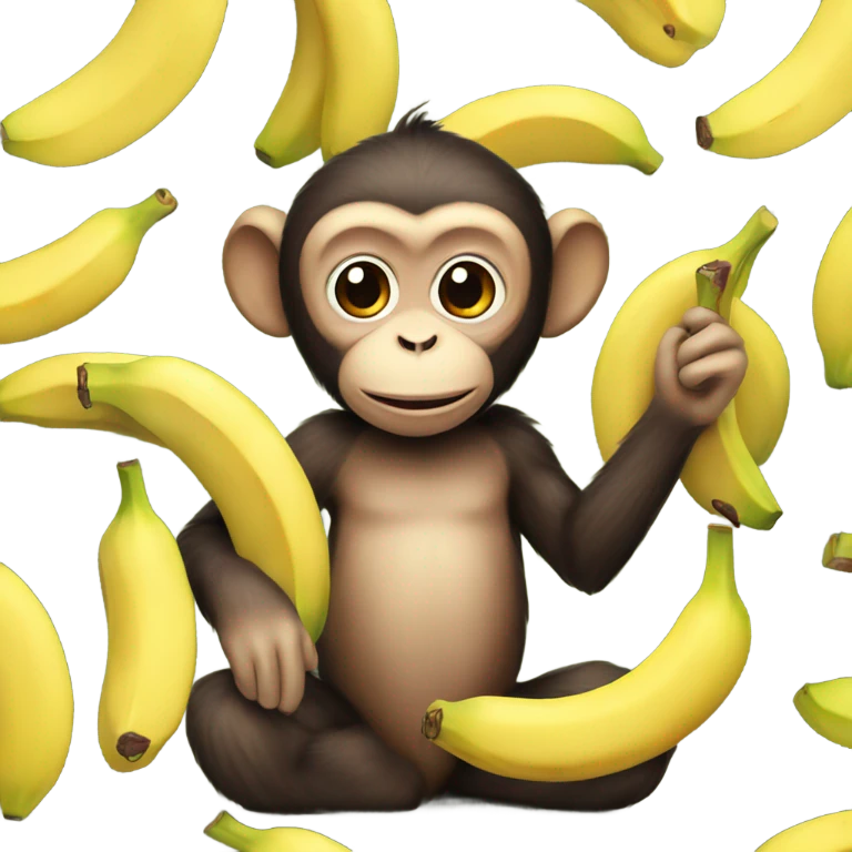 Monkey with banana emoji