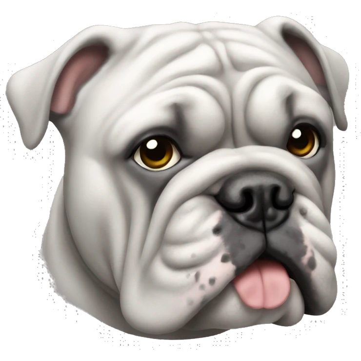 grey xl bulldog  emoji