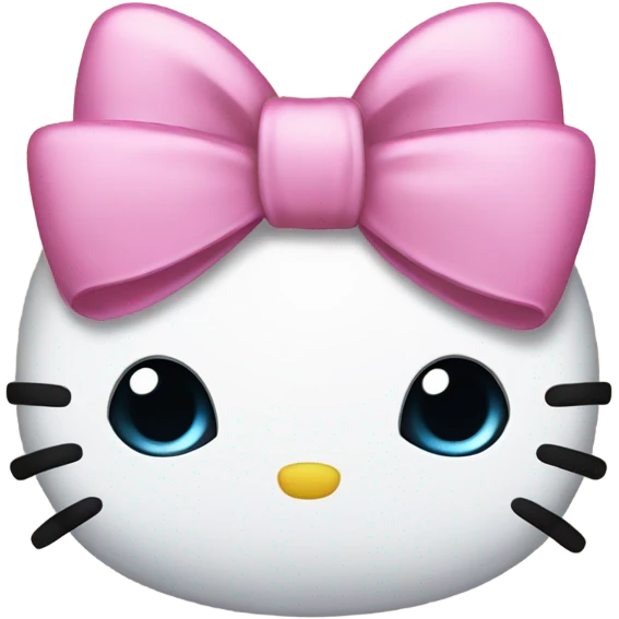 Hello kitty with bow emoji