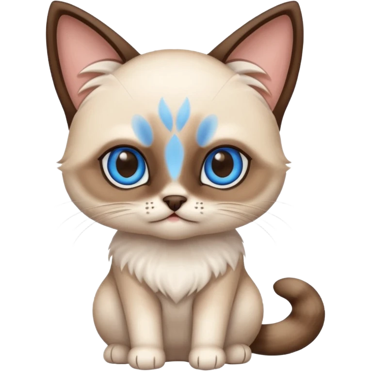chibi siamese cat  emoji