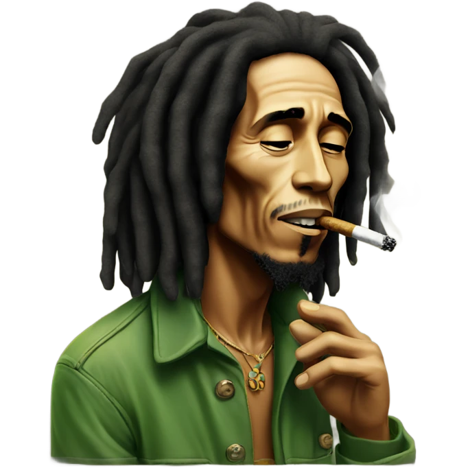 Bob Marley smoking emoji