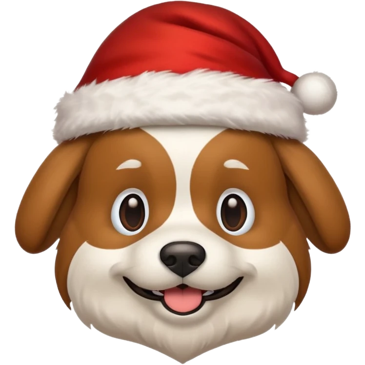 Dog with Santa hat emoji