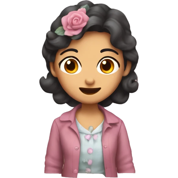 Moño rosita pastel  emoji