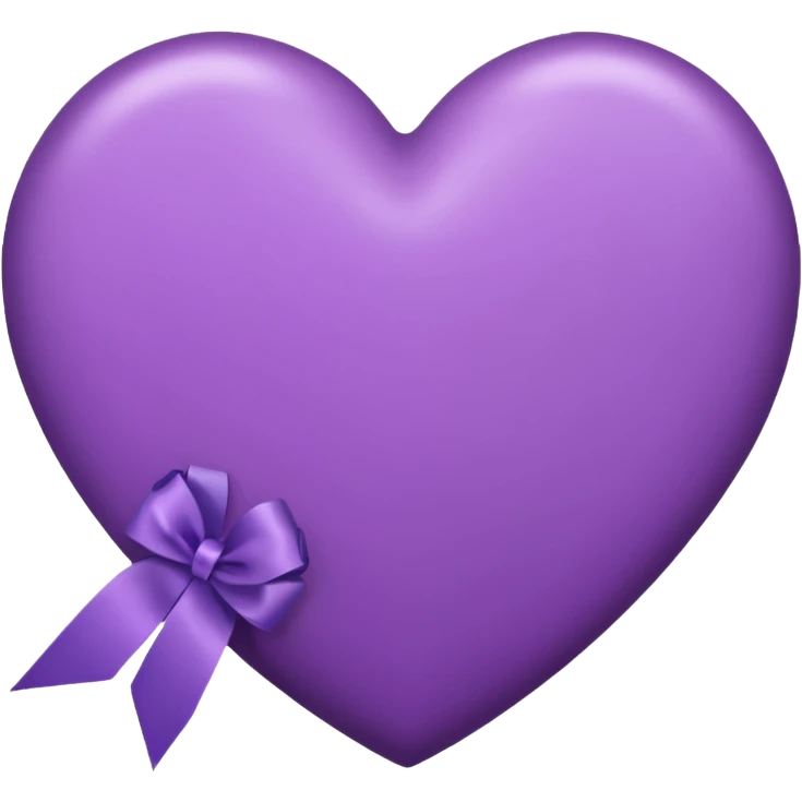 IOS's love letter emoji but with a purple heart instead of a red heart, closed emoji