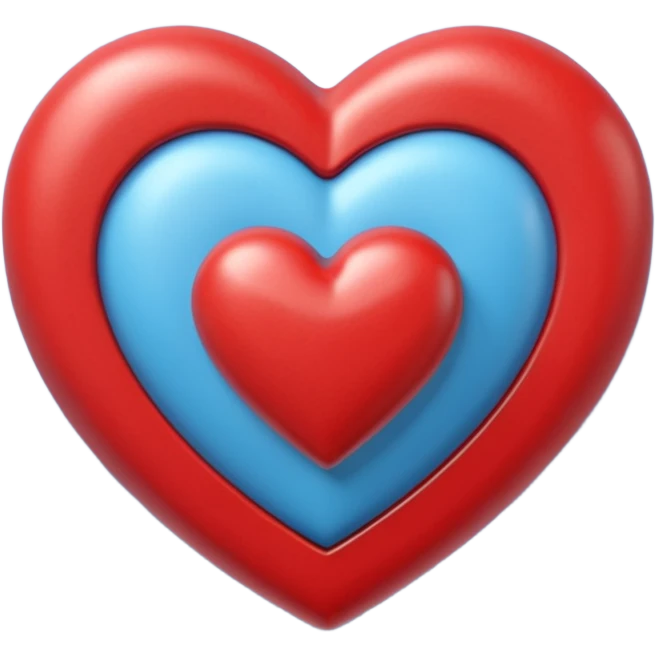 Un icono 3D de un corazón rojo brillante, estilo minimalista y moderno, textura suave y plástica (estilo claymorphism), iluminación de estudio con reflejos suaves, renderizado hiperrealista en alta resolución (8k), sobre un fondo de color sólido y contrastante emoji