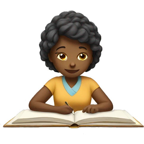 Woman studying emoji