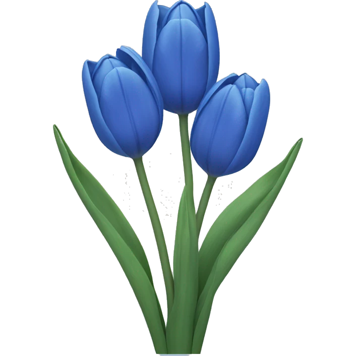 Blue tulips emoji