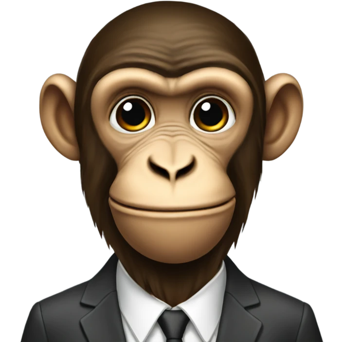 monkey with a suit emoji