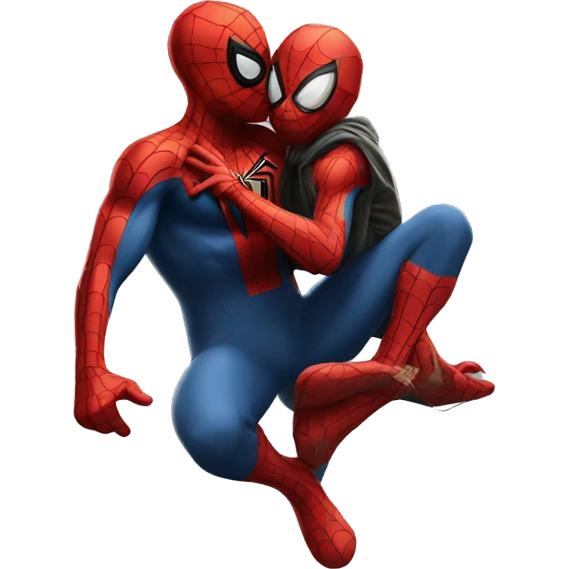 Spider-Man kissing guy emoji