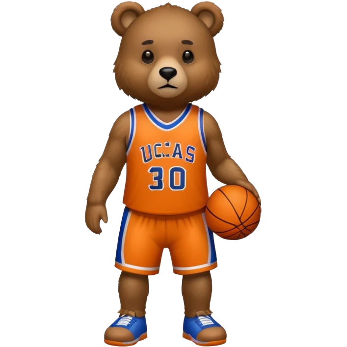 Bear with full body and wearing basketball Jersey emoji