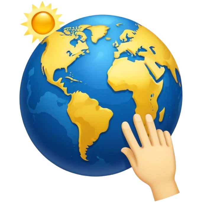 super earth salute in the style of standard goog emoji