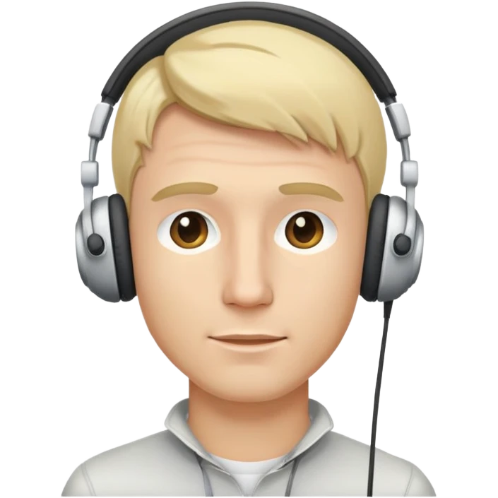 blond MAN WITH HEADPHONE emoji
