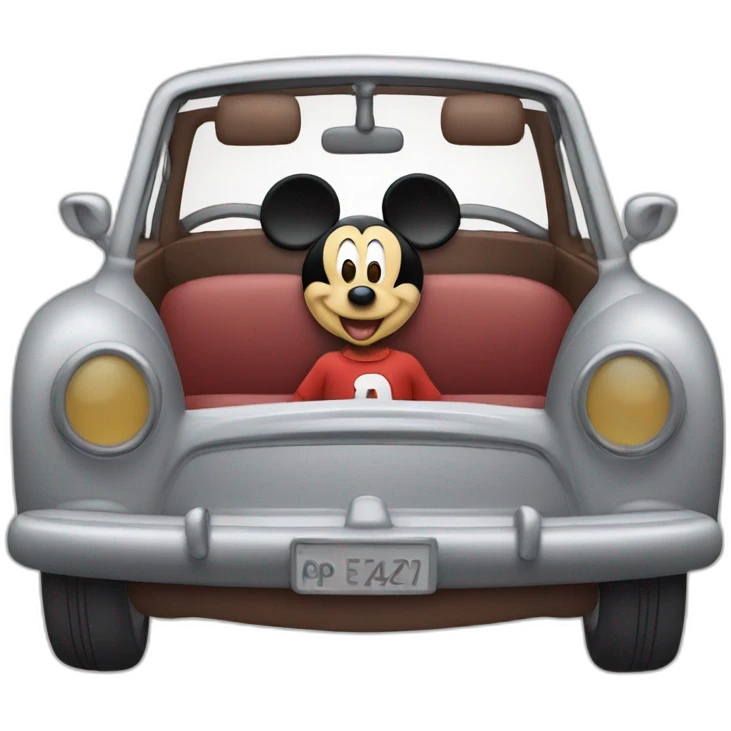 micky mouse in a car emoji