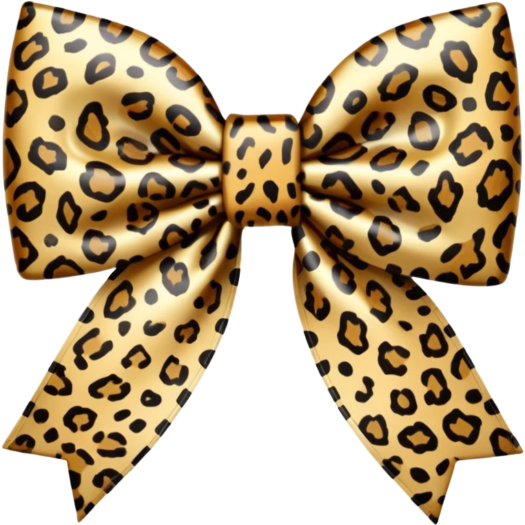 🎀 with leopard print emoji