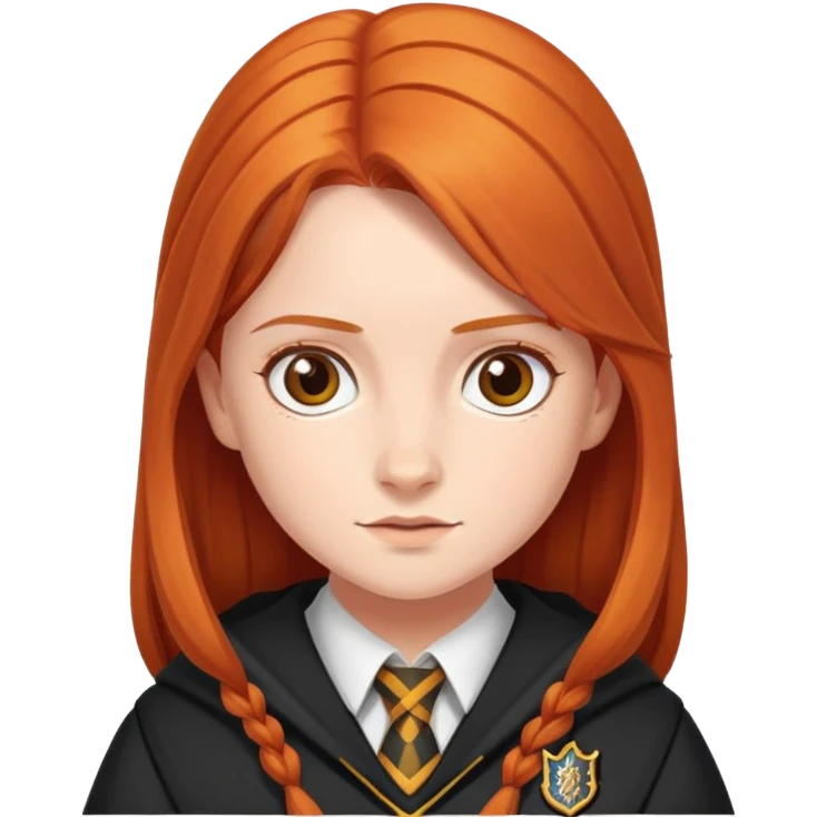 Ginny Weasley in harry potter, wear hogwarts uniform emoji