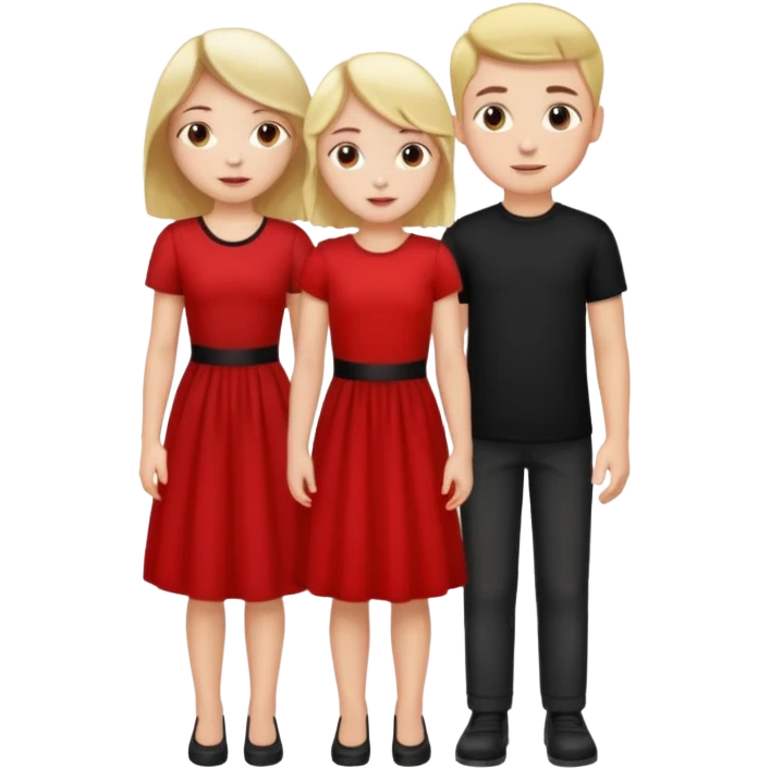 Wow good now just change the colour of dress girl red boy black emoji