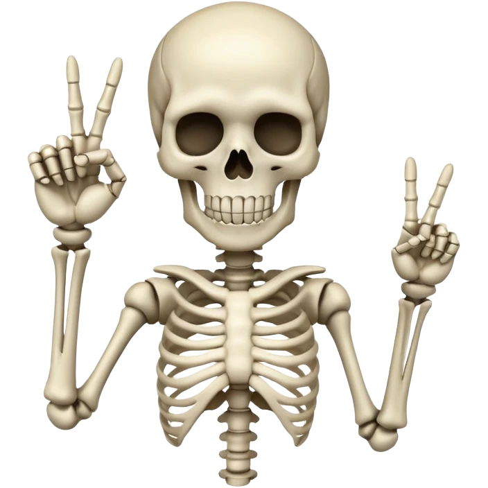 skeleton middle finger emoji