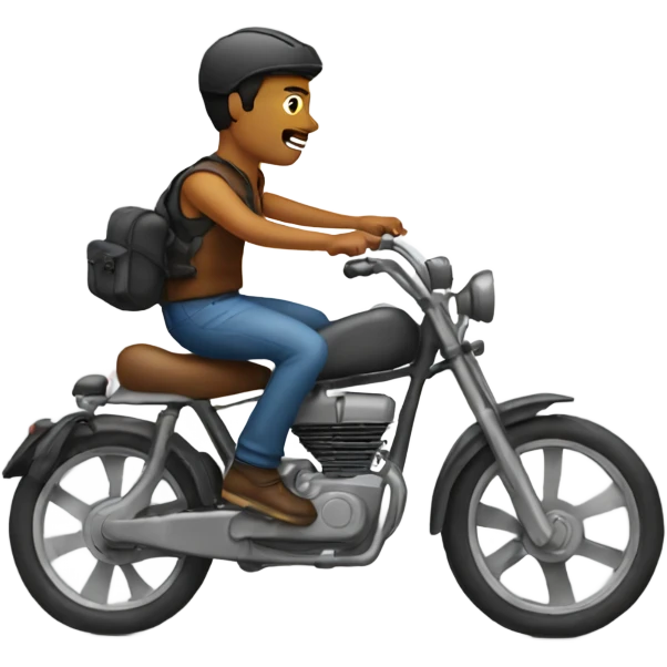 Man flying bike emoji