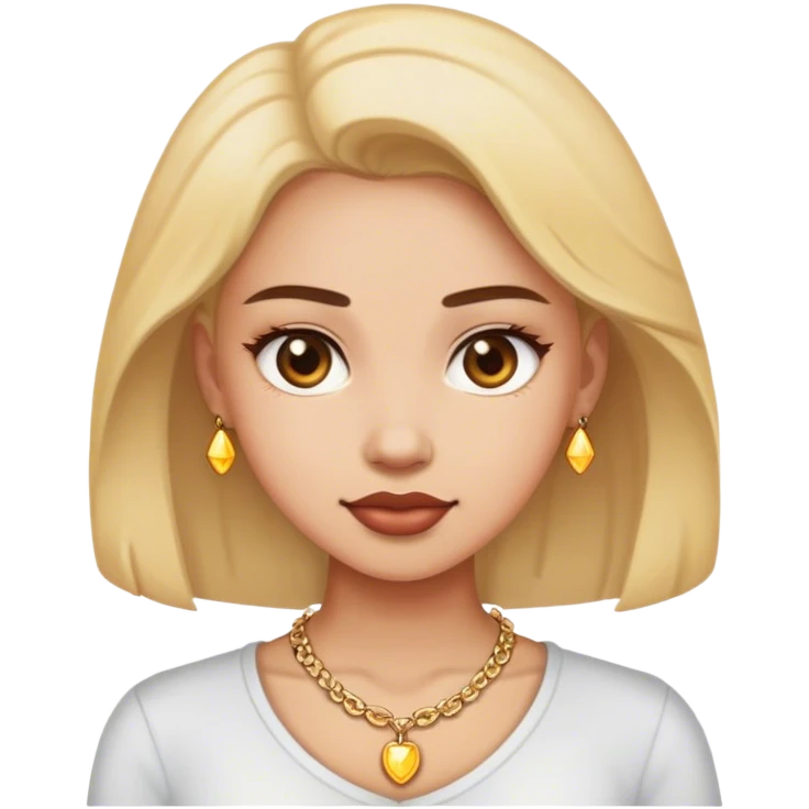 Girl wearing a necklace emoji