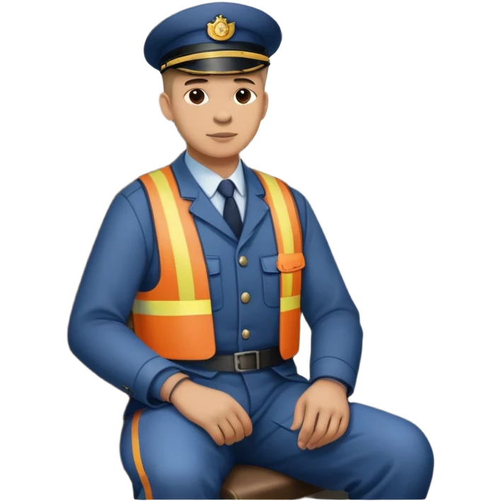 railwayman sitting down emoji