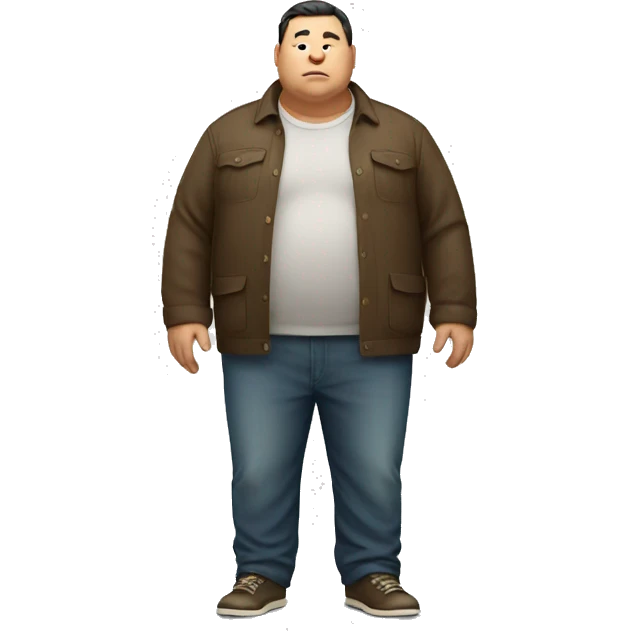 fat man standing emoji