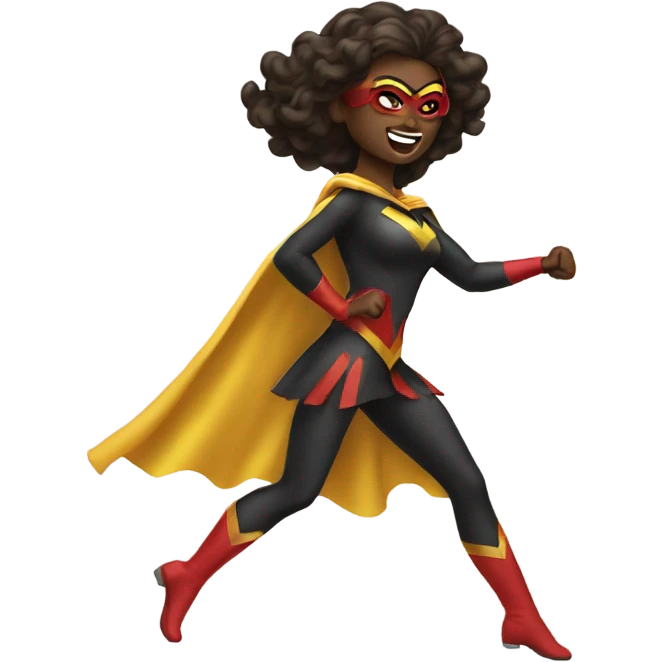 Female Super hero dancing  emoji