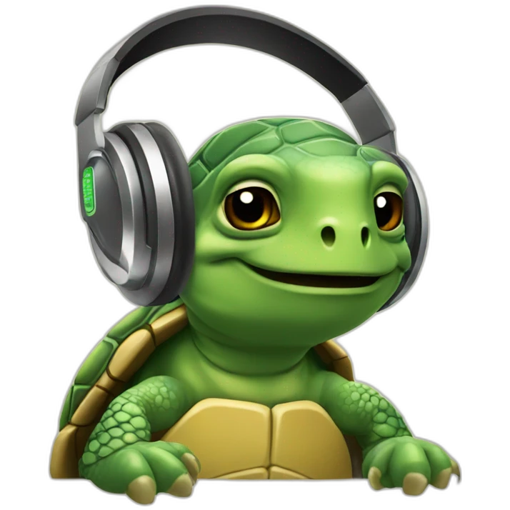 DJ turtle emoji