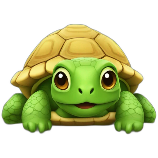 Tortue sur chat emoji