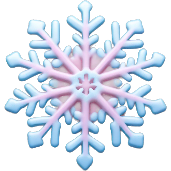 pastel pink snowflake  emoji