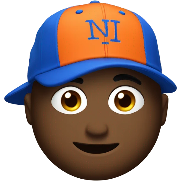 Emoji wearing a knicks hat emoji