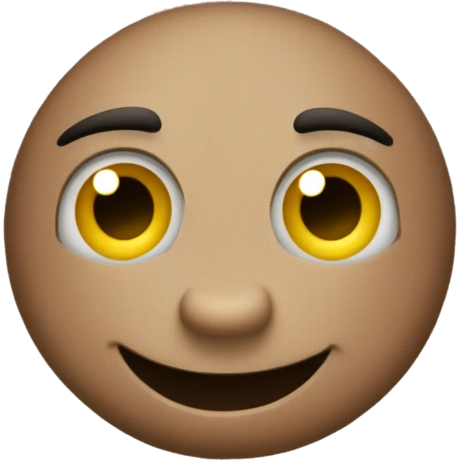Happy Face color marron emoji
