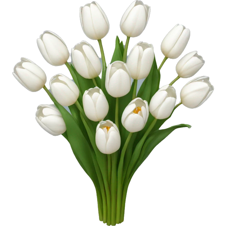 white tulip bouquet  emoji