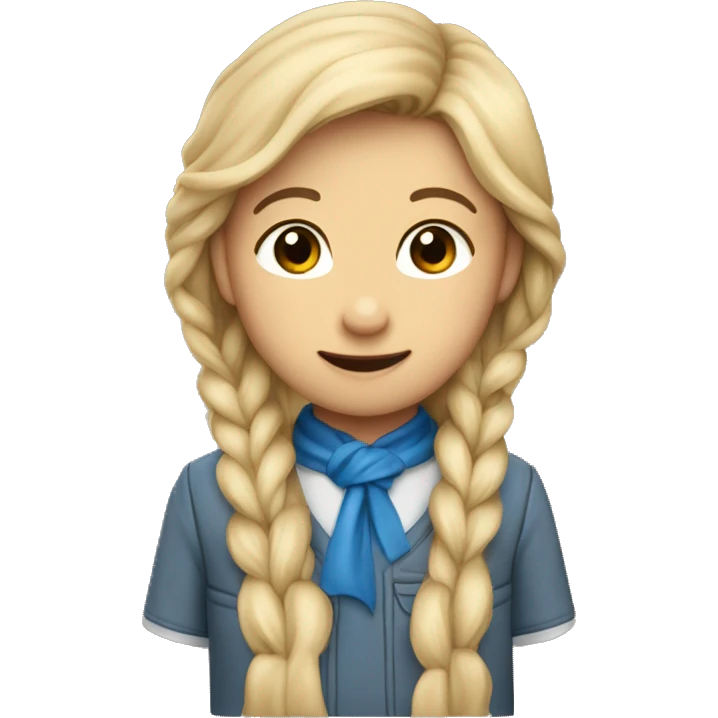 Beiges kids Reh mit blauen herzlichen und schleife emoji