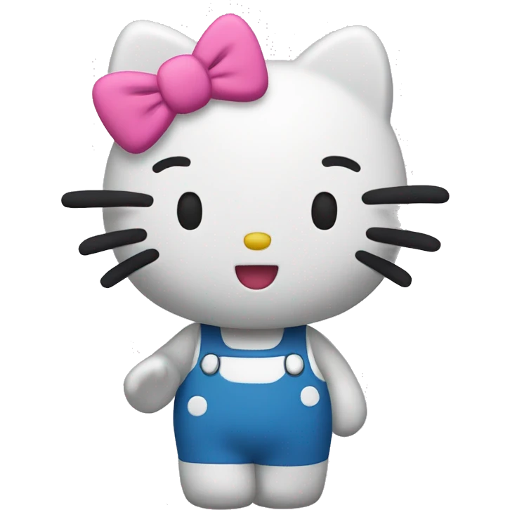 hello kitty waving emoji