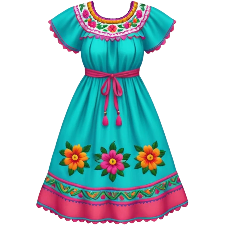 mexican patterned dress emoji
