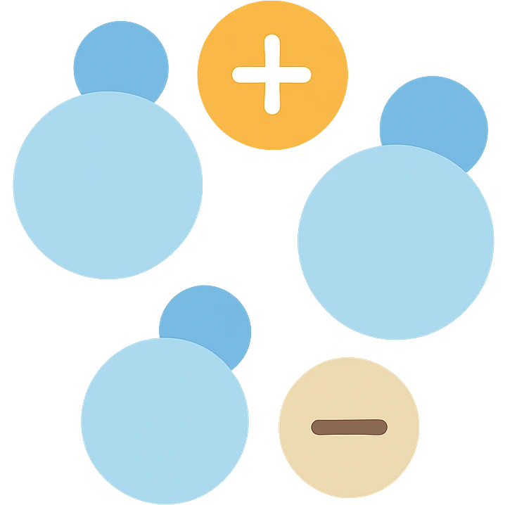 wassermoleküle mit salz ionen emoji