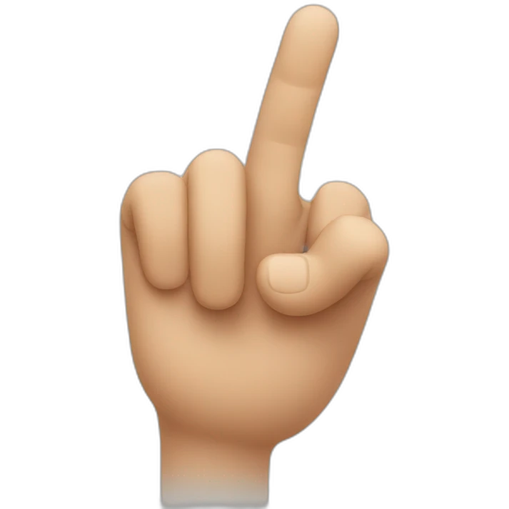 hand with 2 finger  up emoji