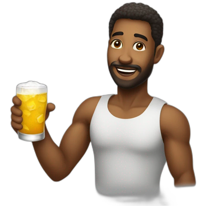 Homem  vou da um tempo de bebidas emoji