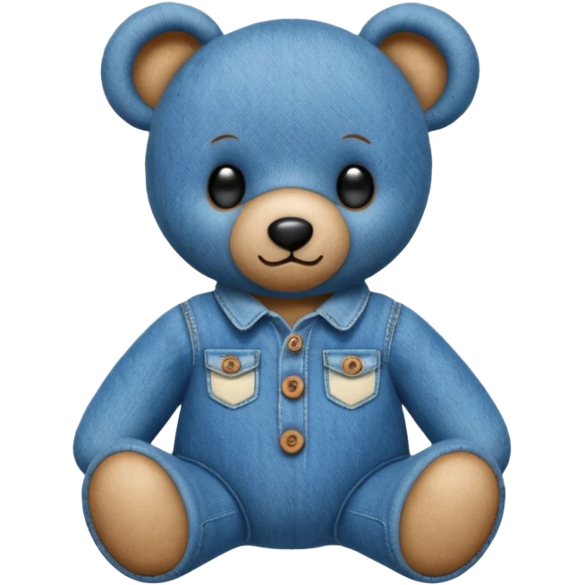 Denim teddy bear emoji