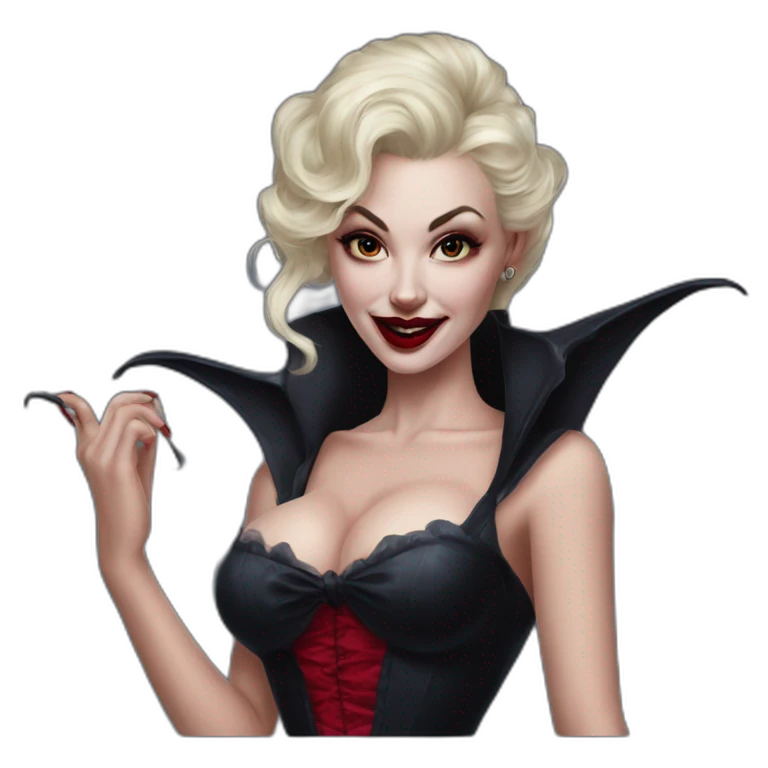 vampire pinup hyperrealistic emoji