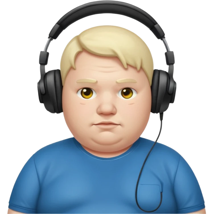 Fat lazy gamer emoji