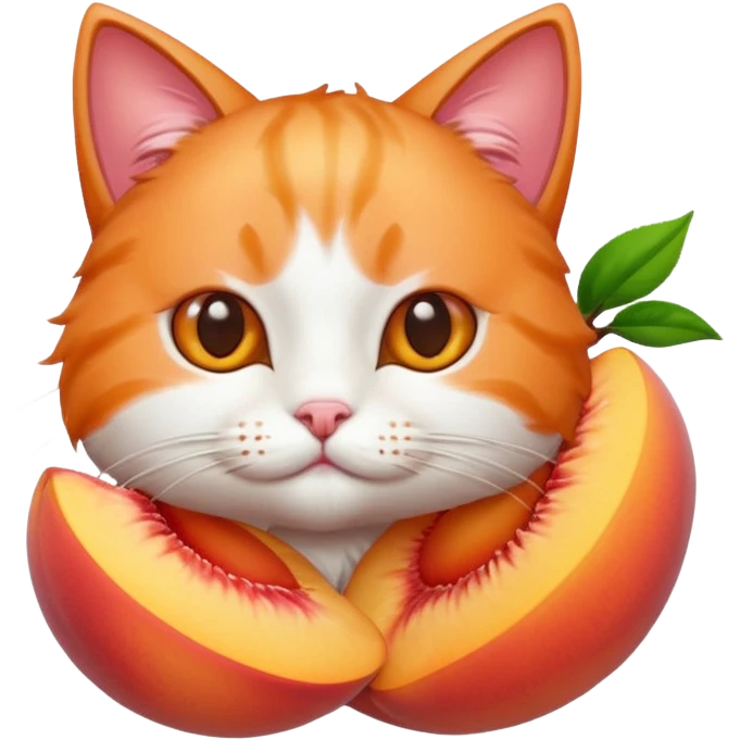 Cat as a peach emoji