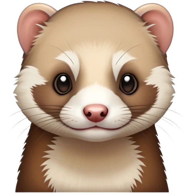 Give me a black great brown and white ferret emoji